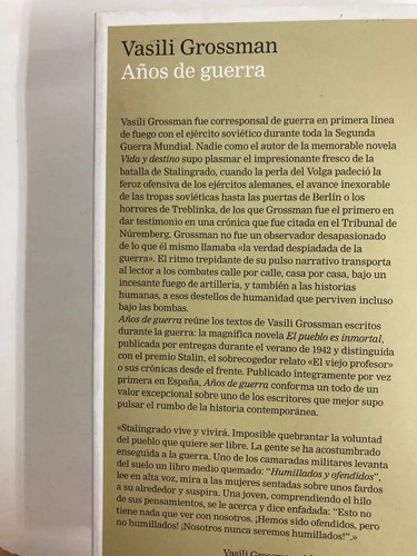 Años De Guerra - Vasili Grossman