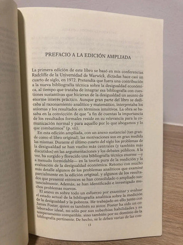 La Desigualdad Económica - Amartya Sen