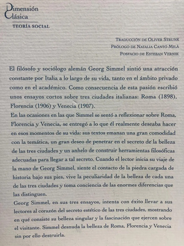 Roma, Florencia, Venecia - Georg Simmel