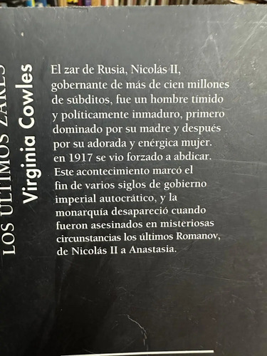 Los Últimos Zares - Virginia Cowles