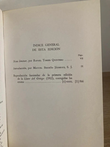 Llave Del Griego - Eusebio Hernández, S.j.