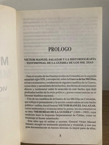 Memorias De La Guerra - Victor Manuel Salazar