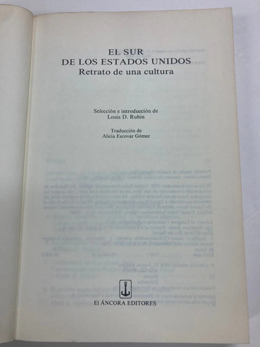 El Sur De Los Estados Unidos - Louis D. Rubin