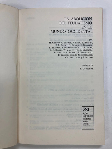 La Abolición Del Feudalismo En El Mundo Occidental