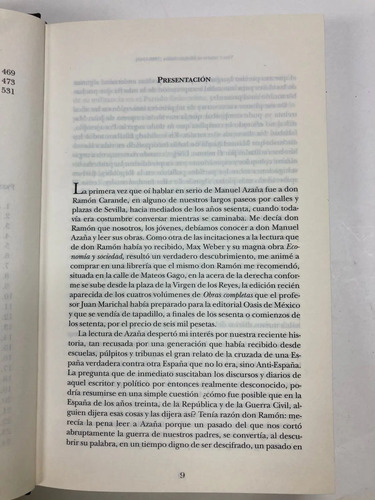 Vida Y Tiempo De Manuel Azaña 1880-1940 - Santos Juliá