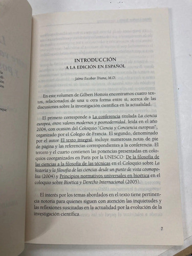 La Ciencia Entre Valores Y Posmodernidad - Gilbert Hotties