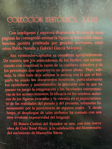 Sin Temores Ni Llantos Vida De Manuelita Sáenz - Galo René P