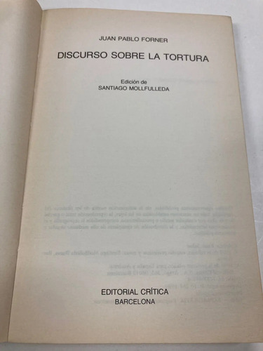 producto_639279711450932421_1 Discursos Sobre La Tortura - Juan Pablo Forner