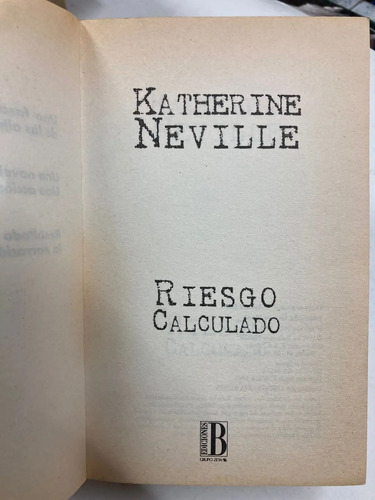 Riesgo Calculado - Katherine Neville