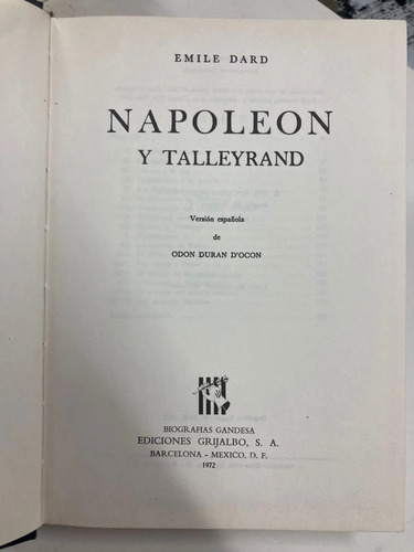 producto_639279715249336441_1 Napoleón Y Talleyrand - Emile Dard