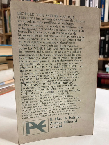 Introducción Al Masoquismo Sacher-masoch - Carlos Castilla