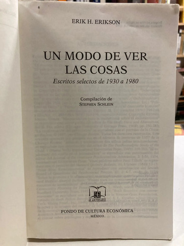 Un Modo De Ver Las Cosas - Erik H. Erikson