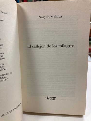 producto_639279722258213922_1 El Callejón De Los Milagros - Naguib Mahfuz