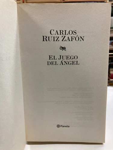 El Juego Del Ángel - Carlos Ruiz Zafón