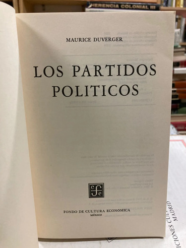 Los Partidos Políticos - Maurice Duverger