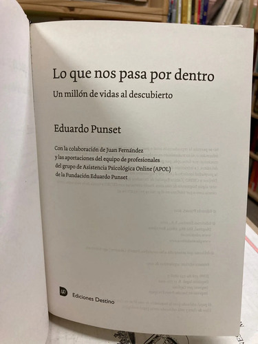 Lo Que Nos Pasa Por Dentro - Eduardo Punset