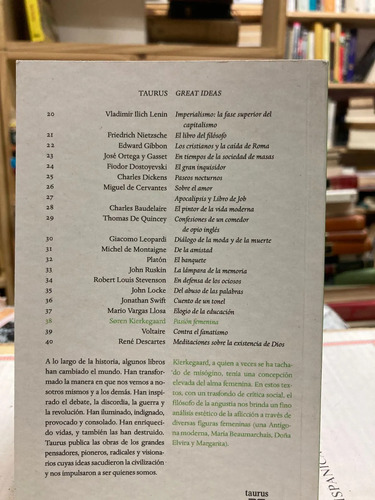 Pasión Femenina - Soren Kierkegaard