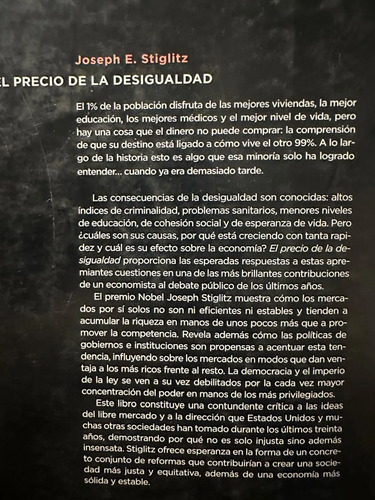 El Precio De La Desigualdad - Joseph Stiglitz