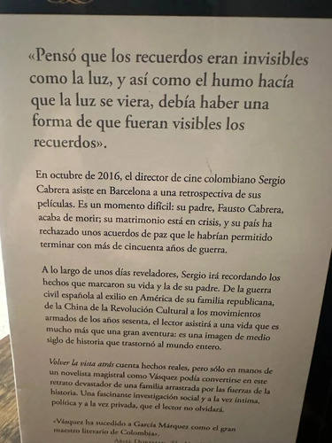 Volver La Vista Atrás - Juan Gabriel Vásquez