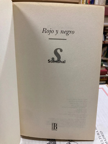 Rojo Y Negro - Stendhal