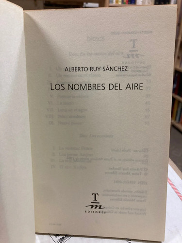 Los Nombres Del Aire - Alberto Ruy Sánchez
