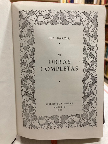 Pio Baroja Vi Obras Completas
