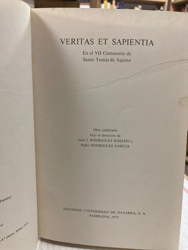 Veritas Et Sapientia En El Vii Centenario De Sto Tomás