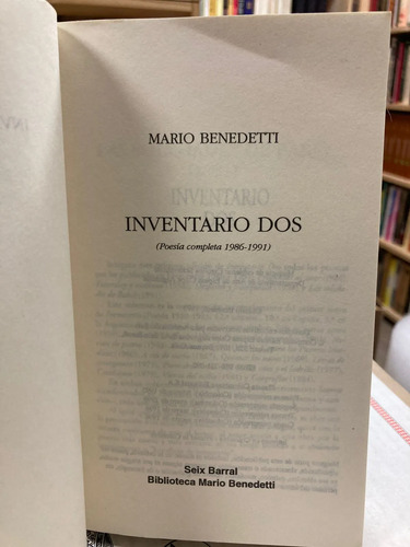 Inventario Dos - Mario Benedetti