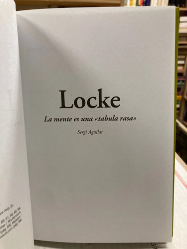 Locke La Mente Es Una Tabula Rasa - Sergi Aguilar