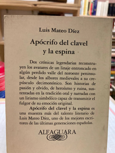 Apócrifo Del Clavel Y La Espina - Luis Mateo Díez