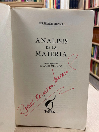 Análisis De La Materia - Bertrand Russell