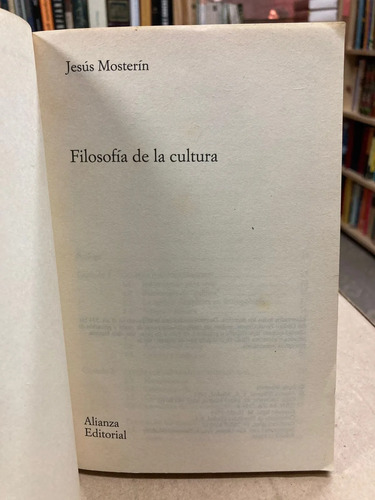 producto_639279777477364206_1 Filosofía De La Cultura - Jesús Mosterín