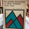 producto_639279780489323649_0 La Poesía Inconclusa Y Otros Ensayos - Andrés Holguín