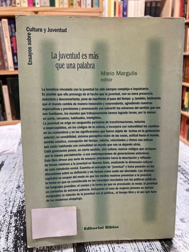 producto_639279781162017063_7 La Juventud Es Más Que Una Palabra - Mario Margulis