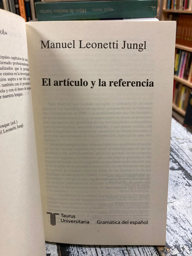 El Artículo Y La Referencia - Manuel Leonetti Jungl
