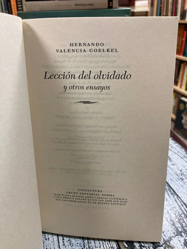 producto_639279783705162712_1 Lección Del Olvidado Y Otros Ensayo - Hernando Valencia G.