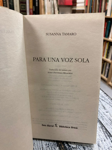 Para Una Voz Sola - Susanna Tamaro