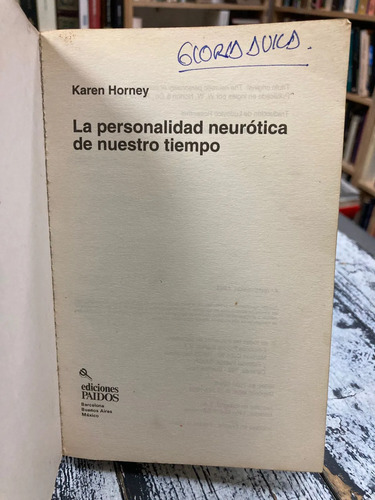 La Personalidad Neurótica De Nuestro Tiempo - Karen Horney