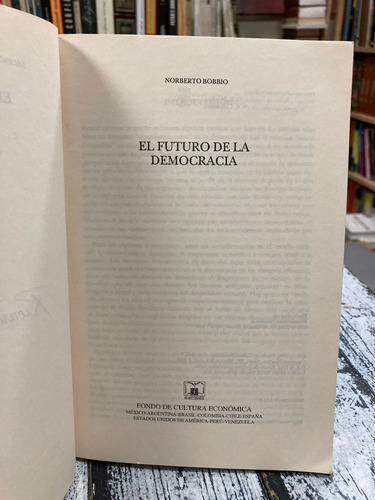 El Futuro De La Democracia - Norberto Bobbio