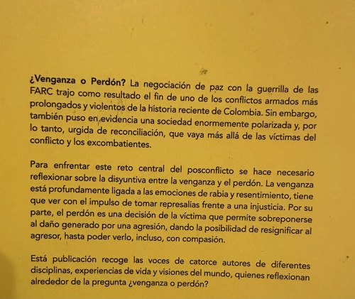 Venganza O Perdón Un Camino Hacia La Reconciliación