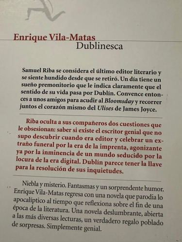 Dublinesca Enrique Vila-matas