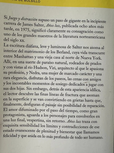 Años Luz James Salter