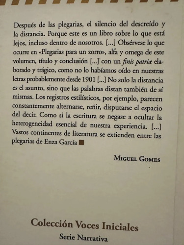 Plegarias Para Un Zorro Enza García Arreaza