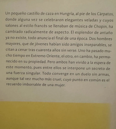 El Último Encuentro Sándor Márai