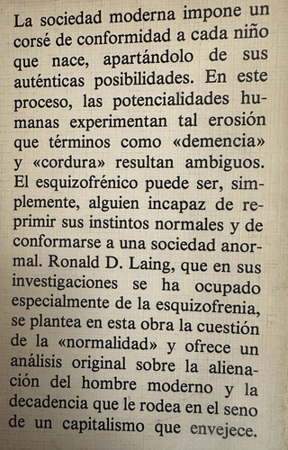 La Política De La Experiencia R D Laing
