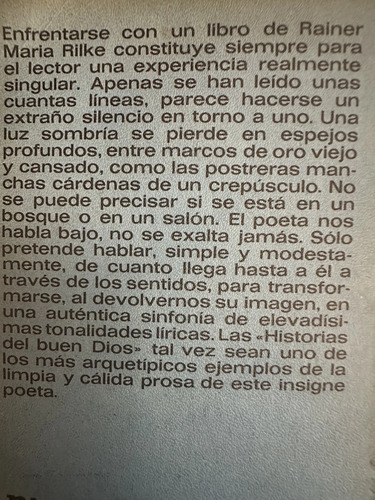 Historias Del Buen Dios  Rainer María Rilke