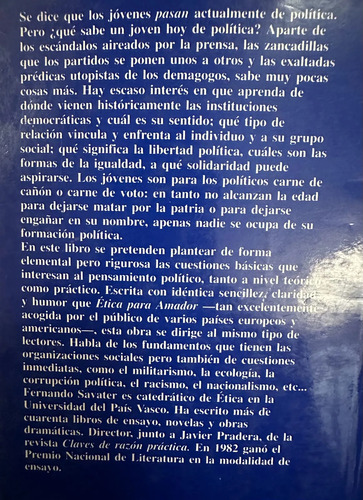 Política Para Amador Fernando Savater