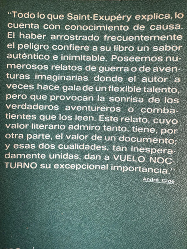 Vuelo Nocturno - Antoine De Saint-exupery