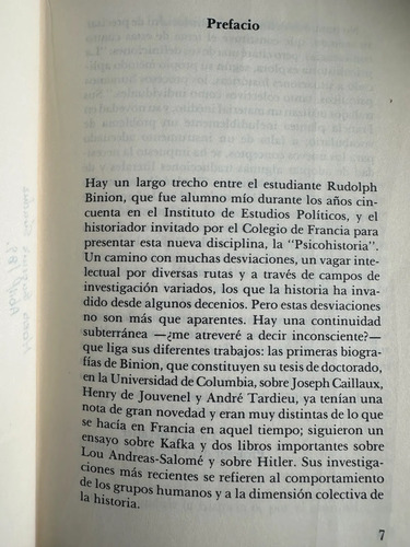 Introducción A La Psicohistoria - Rudolph Binion