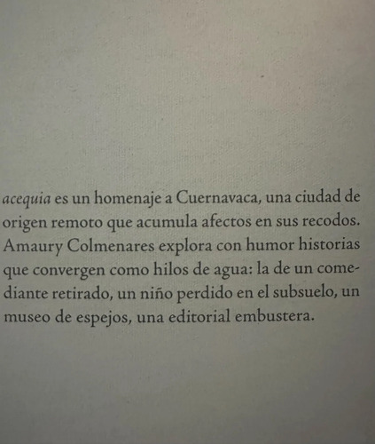 Acequia - Amaury Colmenares